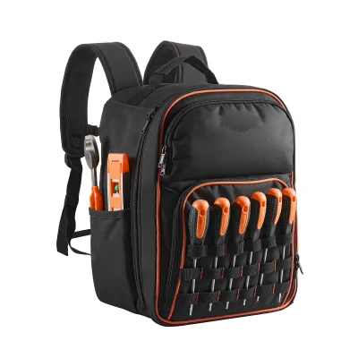 Tool Backpack 49 Pockets Tear-resistant Jobsite Backpack for Electrician