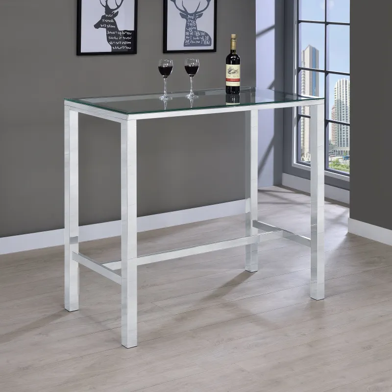 Tommy Chrome 47-inch Bar Table