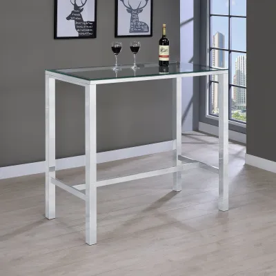 Tommy Chrome 47-inch Bar Table