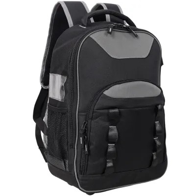 Oxford Cloth Multifunctional Tool Backpack, Heavy-Duty Tool Bag with Multiple Pockets for Electricians & Technicians