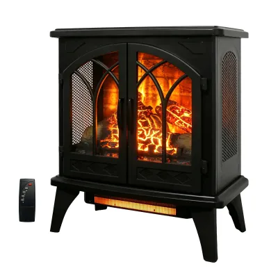 24 inch 3D  Flame Electric Infrared Quartz Fireplace Stove with remote control