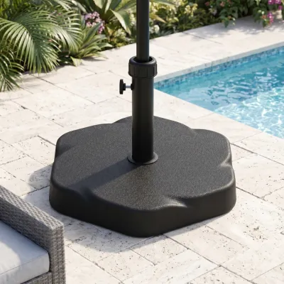 Hex Shape Outdoor 65-pound Black Umbrella Base