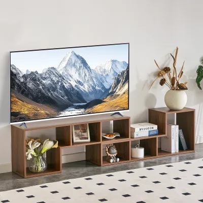2 Pieces Cube TV Stand,Free Combination Gaming Entertainment Center Media Stand,Open Storage Bookcase Shelf for Living Room,2 Shelf Bookcase L-Shaped TV Console Stand,with Dimensions of 55.1*11.8*17.1
