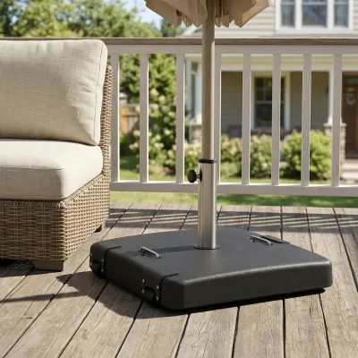 Malden Outdoor 114-pound Square Black Umbrella Base