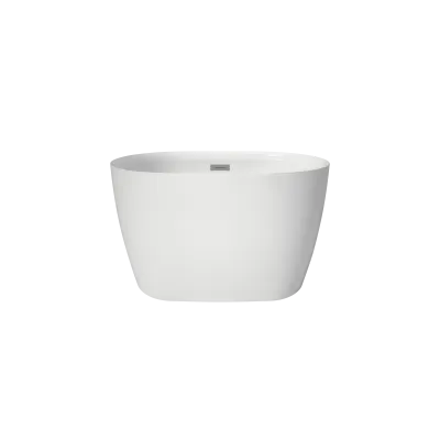 43" Premium Acrylic Free Standing Bath tubs Modern Soaker Tub with seat in White