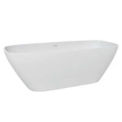 67" Premium Solid Surface Deep Soaking Bathtub