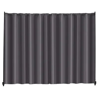 Room Divider, Portable Panel Room Divider with Wheels Curtain Divider Stand, Freestanding Room Divider Privacy Screen for Office, Bedroom, Dining Room, Study