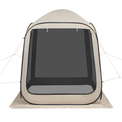 Screen House Tent, 6 x 6 ft, 4-6 Person Pop Up Screen Tent, Portable Screened in Canopy with Carry Bag, Netting Sides, Ground Stakes, for Garden, Patio, Backyard, and Outdoor Activities, Beige
