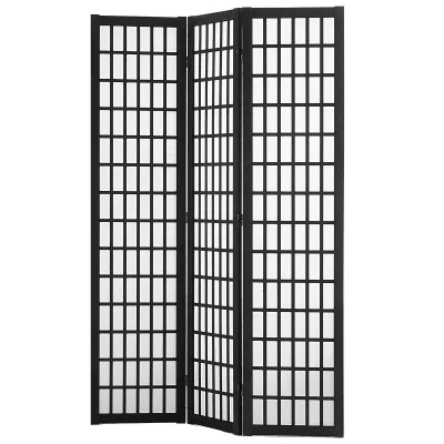 Room Divider, 3 Panel Japanese Room Divider, Wood Folding Privacy Screen Indoor, Japanese Partition Dividers Portable Decoration Screens, for Room Separation Home Office Restaurant & Bedroom
