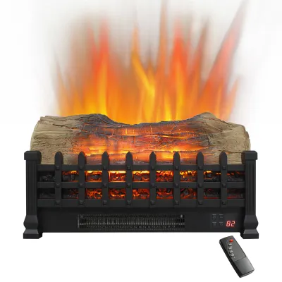 20 inch Electric Fireplace  3D Log set insert, Free Standing Fireplace Heater for Indoor