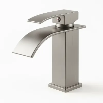 Single Handle Bathroom Faucet Lavatory Faucet Stainless Steel Single Hole-TP, Brushed Nickel