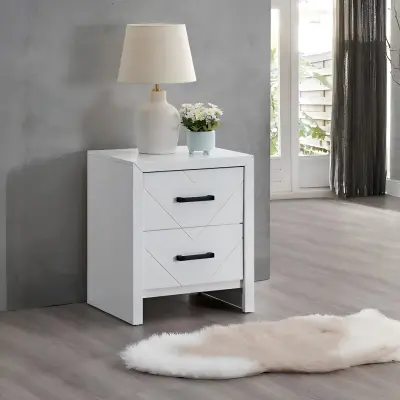 Morris G0093-N  2 Drawer Nightstand White