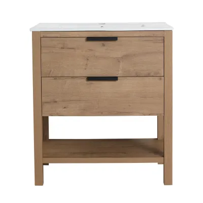30(29-1/18") Inch Bathroom Vanity Plywood With 2 Drawers (Only Vanity ,without Basin)-BVB01030IMO