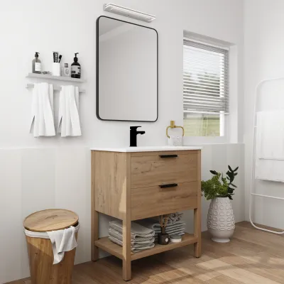 30 Inch Bathroom Vanity Plywood With 2 Drawers-BVB01030IMO-BL9075B