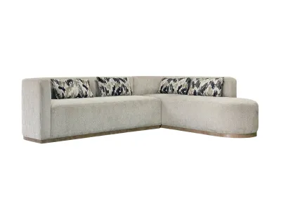 Sofa - Royal Flax and Chaise Loveset - Royal Flax - Combo 2 PC