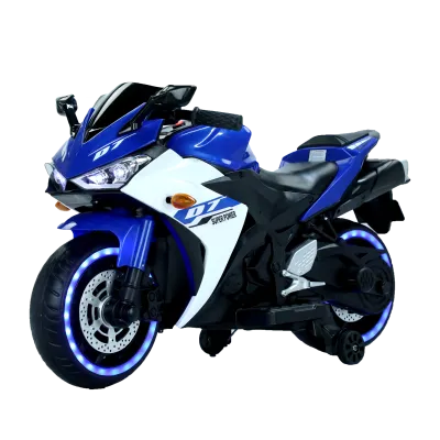 Electric motorcycle/ 12 V Kids toys motorcycle/Kids electric car/electric ride on toys  for  3 4 5 6 years Boys Girls with Training  Wheels/manual throttle/ drive by hand/Lighting  wheels