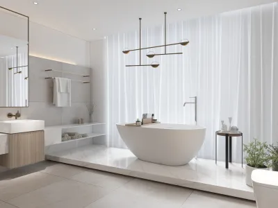 59" Luxury Handcrafted Stone Resin Freestanding Soaking Bathtub with Overflow in Matte White, cUPC Certified - GF-24S02-59MW