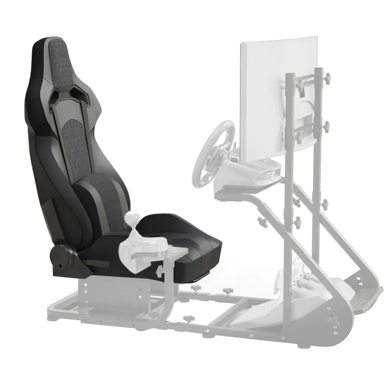 Universal PVC Bucket Style Reclinable Sport PU Leather Simulator Racing Seat with Adjustable Lock Slide