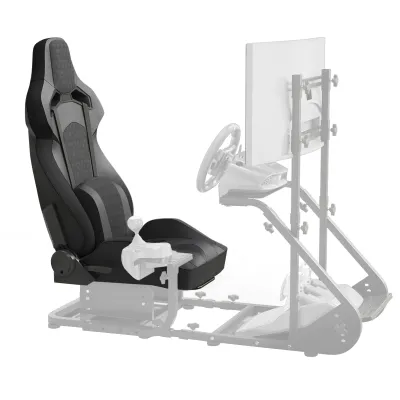 Universal PVC Bucket Style Reclinable Sport PU Leather Simulator Racing Seat with Adjustable Lock Slide