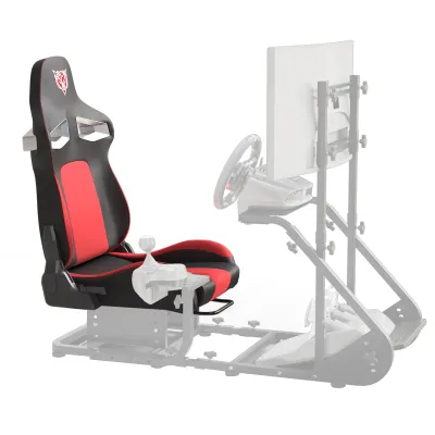 Universal PVC Bucket Style Reclinable Sport PU Leather Simulator Racing Seat with Adjustable Lock Slide