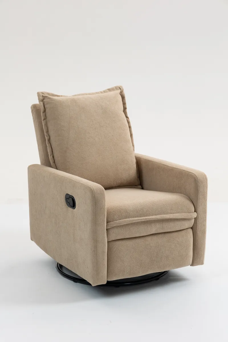 Short plush manual button armchair sofa