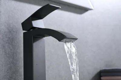 Single Handle Waterfall Bathroom Vanity Sink Faucet