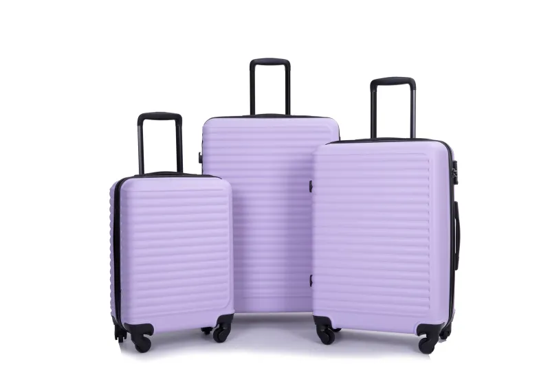 Luggage Sets 3 Piece,Suitcases with Wheels Hardshell,Lightweight Travel Suitcase Sets with TSA Lock,Lavender Purple,20/24/28inch