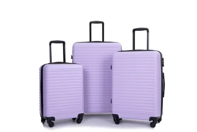 Luggage Sets 3 Piece,Suitcases with Wheels Hardshell,Lightweight Travel Suitcase Sets with TSA Lock,Lavender Purple,20/24/28inch