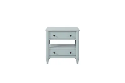 Open Nightstand Ocean Finish With 2 Drawers