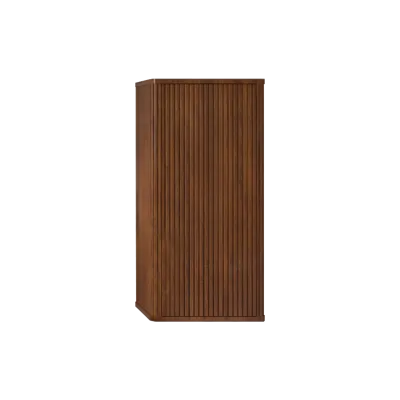 CC0414S305 Striped Walnut Bathroom Floating Side Cabinet, Wall-mounted Storage Cabinet for Small Spaces, Pre-assembled