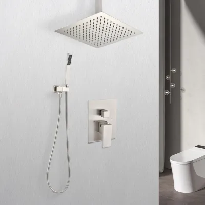 Ceiling Mounted Shower System Combo Set with Handheld and 10"Shower head