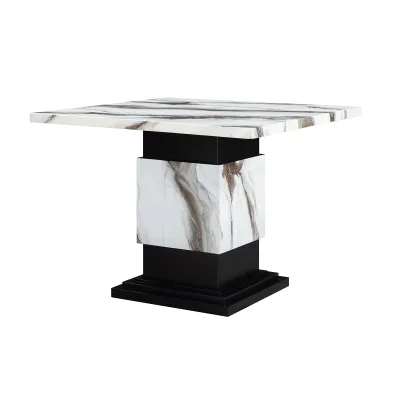 SAMMI WHITE AND BLACK BAR TABLE