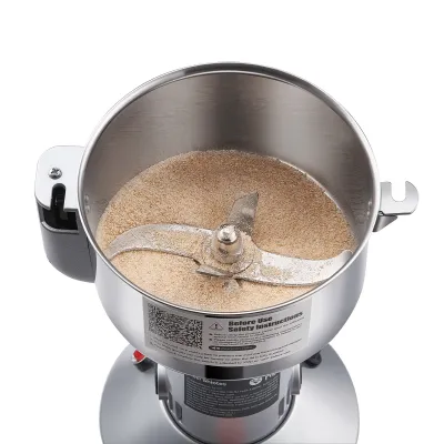750g Electric Grain Mill Grinder, High Speed 2000W Commercial Spice Grinders, Stainless Steel Pulverizer Powder Machine, for Dry Grains Spices Cereals Coffee Corn Pepper, Straight Type