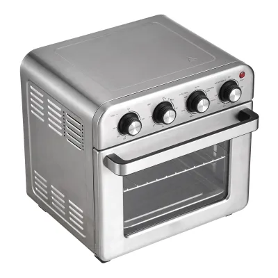 7-IN-1 Air Fryer Toaster Oven, 18L Convection Oven, 1700W Stainless Steel Toaster Ovens Countertop Combo with Grill, Pizza Pan, Gloves, 6 Slices Toast, 12-inch Pizza, Home and Commercial Use