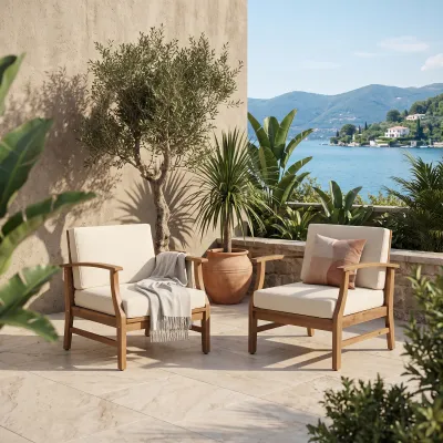 PERLA CLUB CHAIRS SET OF 2, CREAM