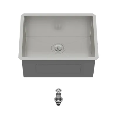 Laundry Sink 24 Inch - 24x18x12 Inch Undermount Utility Sink Deep Single Bowl 16 Gauge Stainless Steel Laundry Tub Sinks