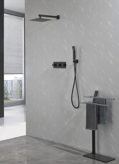 Shower Faucet Set Shower System 10 Inch Rainfall Shower Head with Handheld Sprayer Bathroom Luxury Rain Mixer Combo Set, Rough-in Valve Included,