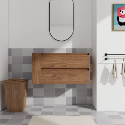 36"(35-3/16") Wall Mounting Bathroom Vanity, Soft Close Drawer(Only Vanity, Without Basin)