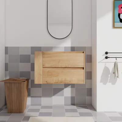 30"(29-5/16") Wall Mounting Bathroom Vanity, Soft Close Drawer(Only Vanity, Without Basin)