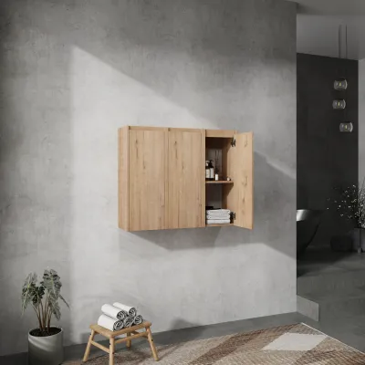36" Bathroom Side Cabinet, 3-Soft Close Doors, Float Mounting Design, 12*3(KD-Packing)