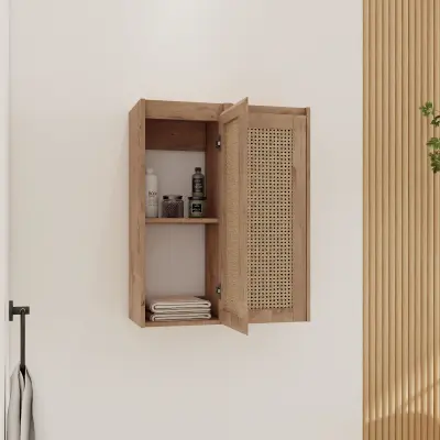 24" Bathroom Side Cabinet,Soft Close Doors,Float Mounting Design,(KD-Packing)