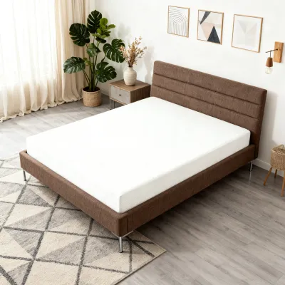 MADE IN US, 6" TWIN SIZE Green Tea Memory Foam Mattress in Box, Fiberglass Free, White(Bed not included)