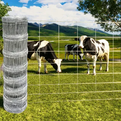 Farm Livestock Fence, 5.9*164FT Galvanised Iron Wire Farm Fence Cattle Fence Deer Fence Grassland Fence