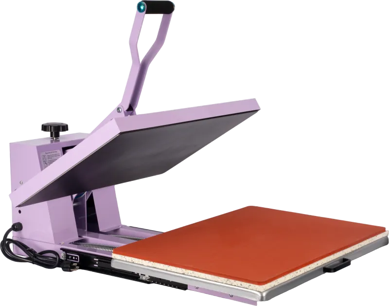 HY-64P-PU Heat Press Machine with Slide-Out Base, Manual Operation