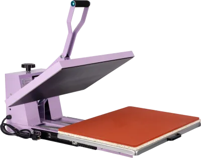 HY-64P-PU Heat Press Machine with Slide-Out Base, Manual Operation